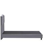 Κρεβάτι Μονό ArteLibre JUNIPER Γκρι Ύφασμα Για Στρώμα 90x200cm