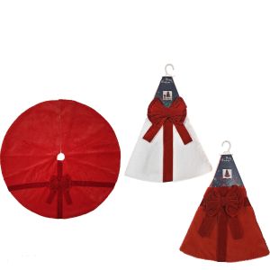 Χριστουγεννιάτικη Βάση Δέντρου Με Φιόγκο 120cm Σε 2 Σχέδια