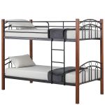 Κουκέτα ArteLibre KETCHUM Μαύρο/Καρυδί Για Στρώμα 90x190cm