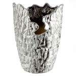 Βάζο Κωνικό Κεραμικό Ασημί Χρώμα D13X19Cm D13X19Cm