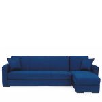 Καναπές Κρεβάτι Γωνιακός ArteLibre JOSE Μπλε 270x150x86cm
