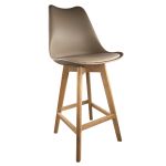 Σκαμπό Bar ArteLibre BRONX Cappuccino PP/PU/Ξύλο 57.5x49x105cm