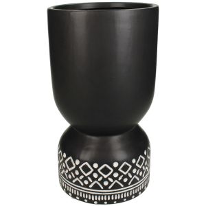 Κασπώ ArteLibre Tribal Μαύρο Κεραμικό 15x15x27.5cm
