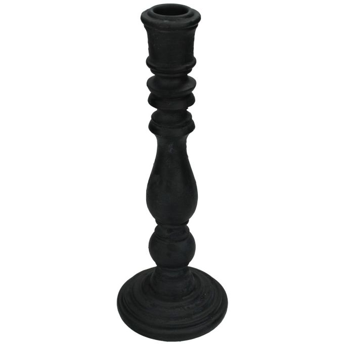 Κηροπήγιο ArteLibre Μαύρο Polyresin 8.5x8.5x24cm