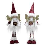 Χριστουγεννιάτικος Άγγελος Όρθιος Κόκκινο 58cm Σε 2 Σχέδια