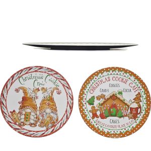 Χριστουγεννιάτικος Δίσκος Gingerbread 40cm Σε 2 Σχέδια