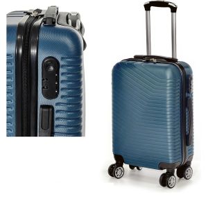 Βαλίτσα Καμπίνας Πετρόλ Πλαστικό 34.5x21x55cm