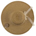 Καπέλο Ψάθινο Με Χρωματιστή Λωρίδα Φυσικό Φ46x12cm Μέγεθος One Size Σε 2 Χρώματα