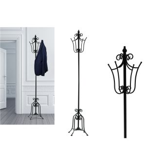 Καλόγερος Μαύρο Μέταλλο Ο28xH180cm