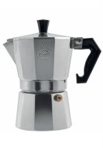 Καφετιέρα Espresso 3 Φλυτζανιών Με Λαβή Βακελίτη Ασημί/Μαύρο Αλουμίνιο