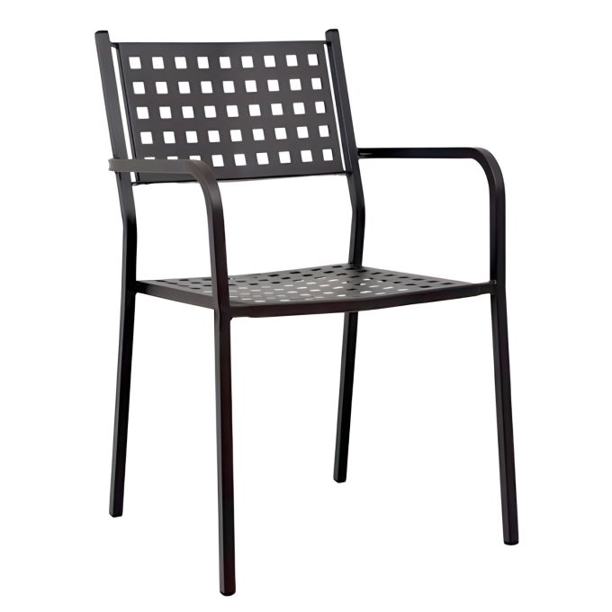 Πολυθρόνα Κήπου ArteLibre MONTU Μαύρο Μέταλλο 54x51x84cm