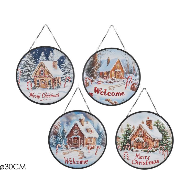 Χριστουγεννιάτικο Κρεμαστό Διακοσμητικό Φ30cm Σε 4 Σχέδια