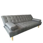 Καναπές Κρεβάτι Τριθέσιος ArteLibre ELFREDA Γκρι Ύφασμα 188x83x83cm