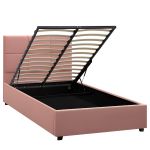 Κρεβάτι Μονό ArteLibre CLOUDREST Σάπιο Μήλο Ύφασμα 214x127.5x109cm (Στρώμα 120x200cm)