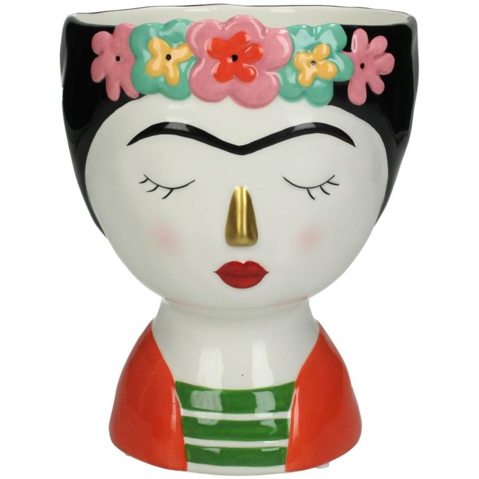 Κασπώ ArteLibre Γυναίκα Με Λουλούδια Πολύχρωμο Δολομίτης 15.6x15.5x19.5cm