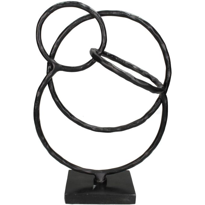 Διακοσμητικό ArteLibre Γλυπτό Μαύρο Αλουμίνιο 29X17X40cm