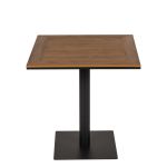 Τραπέζι Κήπου ArteLibre NAMIBIA Μαύρο/Καρυδί Αλουμίνιο/Ξύλο 70x70x72cm