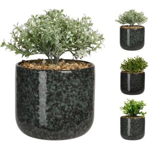 Φυτό Τεχνητό ArteLibre Σε Κεραμικό Γλαστράκι 14x14x22cm Σε 3 Ποικιλίες