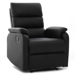 Πολυθρόνα Ανακλινόμενη ArteLibre TALITHA Μαύρο PU 79x97x101cm