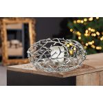 Κηροπήγιο ArteLibre Κλαδιά Ασημί Αλουμίνιο 20cm