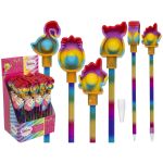 Στυλό Ουράνιο Τόξο Με Παιχνίδι Fidget Πολύχρωμο Πλαστικό/Σιλικόνη 22cm Σε 4 Σχέδια