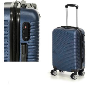 Βαλίτσα Καμπίνας Μπλε Ημι-Σκληρό 44x26x65cm