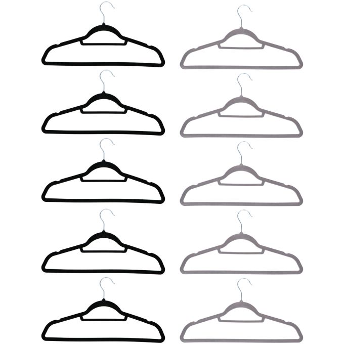 Κρεμάστρες Ρούχων 5Τμχ Βελούδινες 2 Χρώματα ALPINA