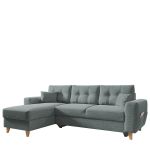 Καναπές Γωνιακός ArteLibre Αναστρέψιμη Γωνία JESSIE 235x160x85cm Ανοιχτό Γκρι