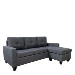 Καναπές Γωνιακός ArteLibre IDRIL Αναστρέψιμος Γκρι Ύφασμα 205x162x84cm