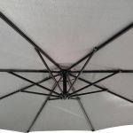 Ομπρέλα Κήπου ArteLibre Κρεμαστή ISLAY Γκρι/Μαύρο Μέταλλο/Ύφασμα Φ3x2.45m