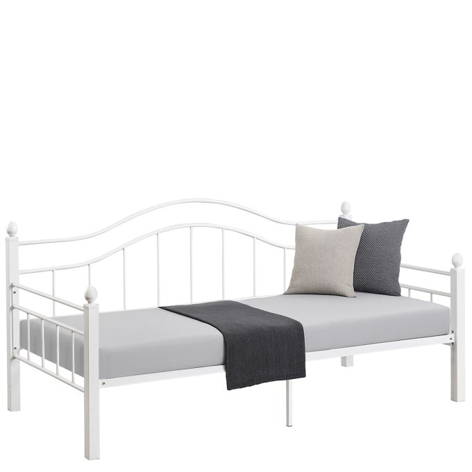 Καναπές Κρεβάτι ArteLibre PECOS Λευκό Μέταλλο Για Στρώμα 90x190cm
