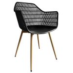 Πολυθρόνα Κήπου ArteLibre KOPHIPHI Μαύρο/Φυσικό PP/Μέταλλο 53x58x86.5cm