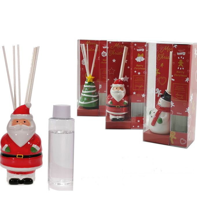 Χριστουγεννιάτικο Αρωματικό Χώρου 100ml Με Σχέδιο Άγιος Βασίλης Σε 3 Αρώματα