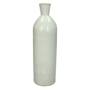 Βάζο ArteLibre Λευκό Πέτρα 9.3x9.3x32cm