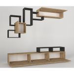 Σύνθετο ArteLibre MONTANA Sapphire/Ανθρακί Μοριοσανίδα 210x36.8x33.9cm