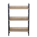 Ραφιέρα ArteLibre MARWOOD Δρυς/Μαύρο Μοριοσανίδα/Μέταλλο 60x27.6x93cm