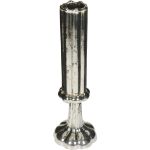 Βάζο ArteLibre Φλάουτο Χειροποίητο Ασημί Γυαλί 9x9x26.5cm