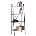 Ραφιέρα ArteLibre NORWYN Δρυς/Μαύρο Μοριοσανίδα/Μέταλλο 60x32.5x148cm