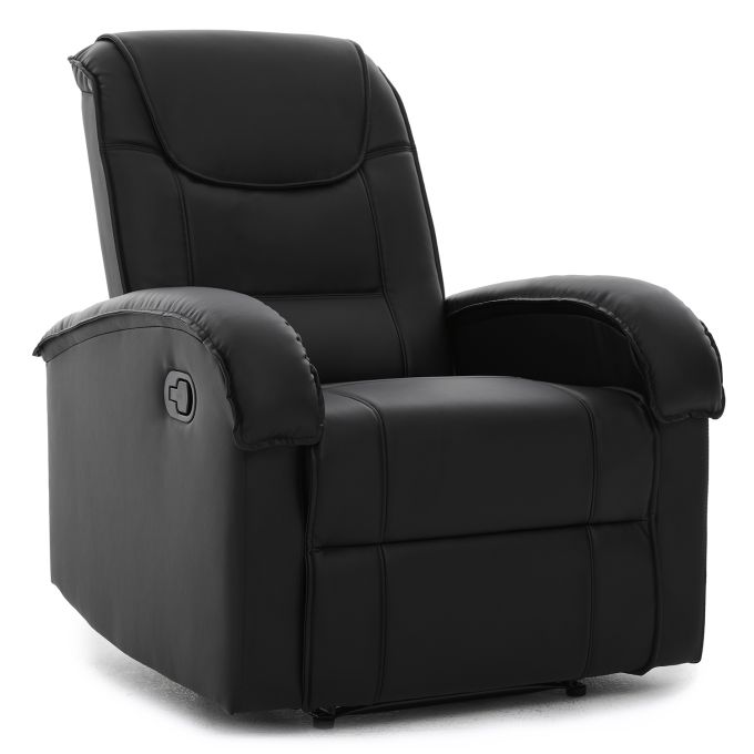 Πολυθρόνα Ανακλινόμενη ArteLibre CELAENO Μαύρο PU 80x96x97cm