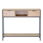 Κονσόλα ArteLibre WEXLEY Δρυς/Μαύρο Μοριοσανίδα/Μέταλλο 100x35x80cm