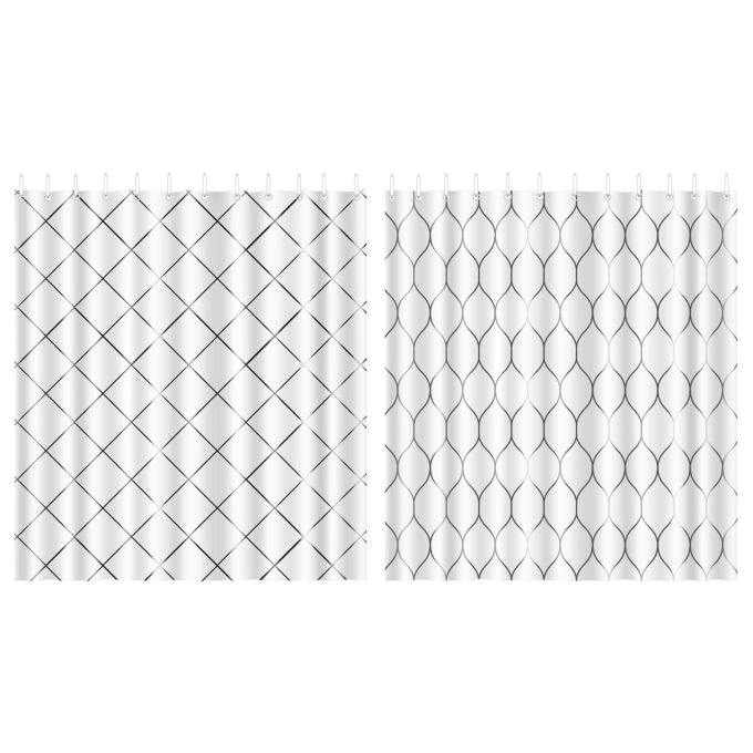 Κουρτίνα Μπάνιου Σε 2 Σχέδια