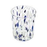 Φανάρι Κυλινδρικά Γυάλινα Σκεύη Μπλε Διαφανές Λευκό D10X13Cm D10X13Cm