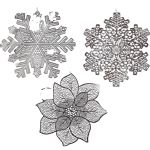 Χριστουγεννιάτικο Σουπλά Ασημί 39x44cm Σε 3 Σχέδια