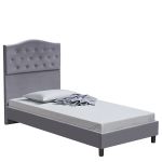 Κρεβάτι Μονό ArteLibre JUNIPER Γκρι Ύφασμα Για Στρώμα 90x200cm