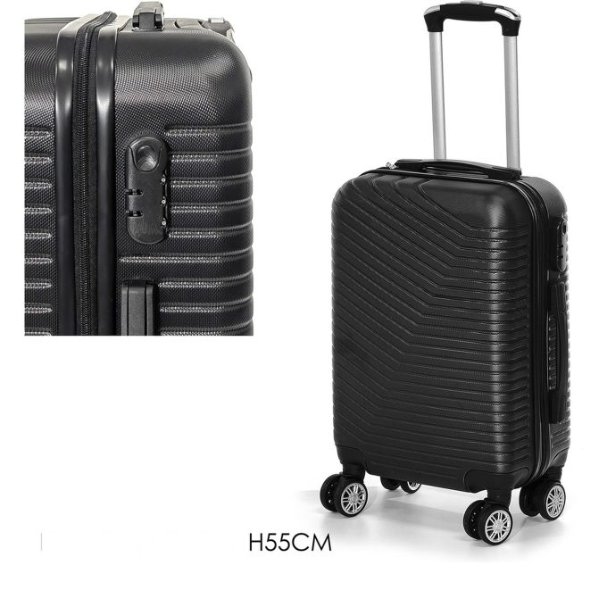 Βαλίτσα Καμπίνας Μαύρο Πολυπροπυλένιο 34.5x21x55cm