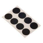 Αυτοκόλλητο Hook+Loop Στρογγυλό Μαύρο 20mm 8 Σετ