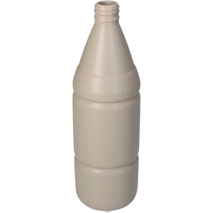 Βάζο ArteLibre Μπουκάλι Μπεζ Κεραμικό 8x8x26cm