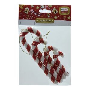 Χριστουγεννιάτικα Κρεμαστά Καραμέλες 7/9/13/17cm Σετ 4Τμχ Σε 2 Σχέδια