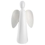 Φιγούρα Άγγελοι 'Barbara' Κεραμικό Λευκό 7x13x24cm