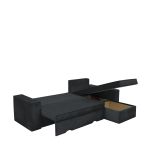 Καναπές Γωνιακός ArteLibre Αναστρέψιμος CAHABON Μαύρο 250x210x79cm